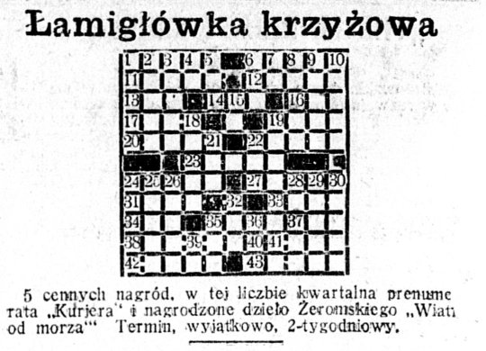 „Łamigłówka krzyżowa”, czyli 97 lat polskiej krzyżówki